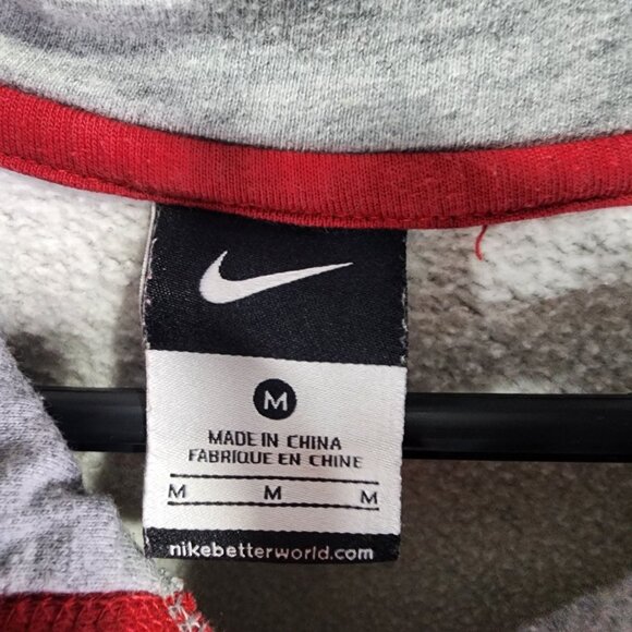 Mens Gray & Red Nike Arkansas Razorbacks Hoodie Sweatshirt Long Sleeve Size M - Picture 4 of 10